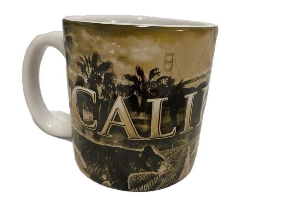Americaware California 3D Embossed Jumbo Ceramic Coffee Mug